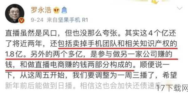 罗永浩能够在三年内还清6亿元债务,主要得益于他直播带货的成功和不懈努力,他凭借自己的影响力和人脉资源,在直播带货领域取得了显著的成绩,他也善于抓住商业机会和拓展市场,不断提升自己的业绩和影响力,他还通过其他方式如出售资产、寻求投资等来筹集资金以偿还债务。